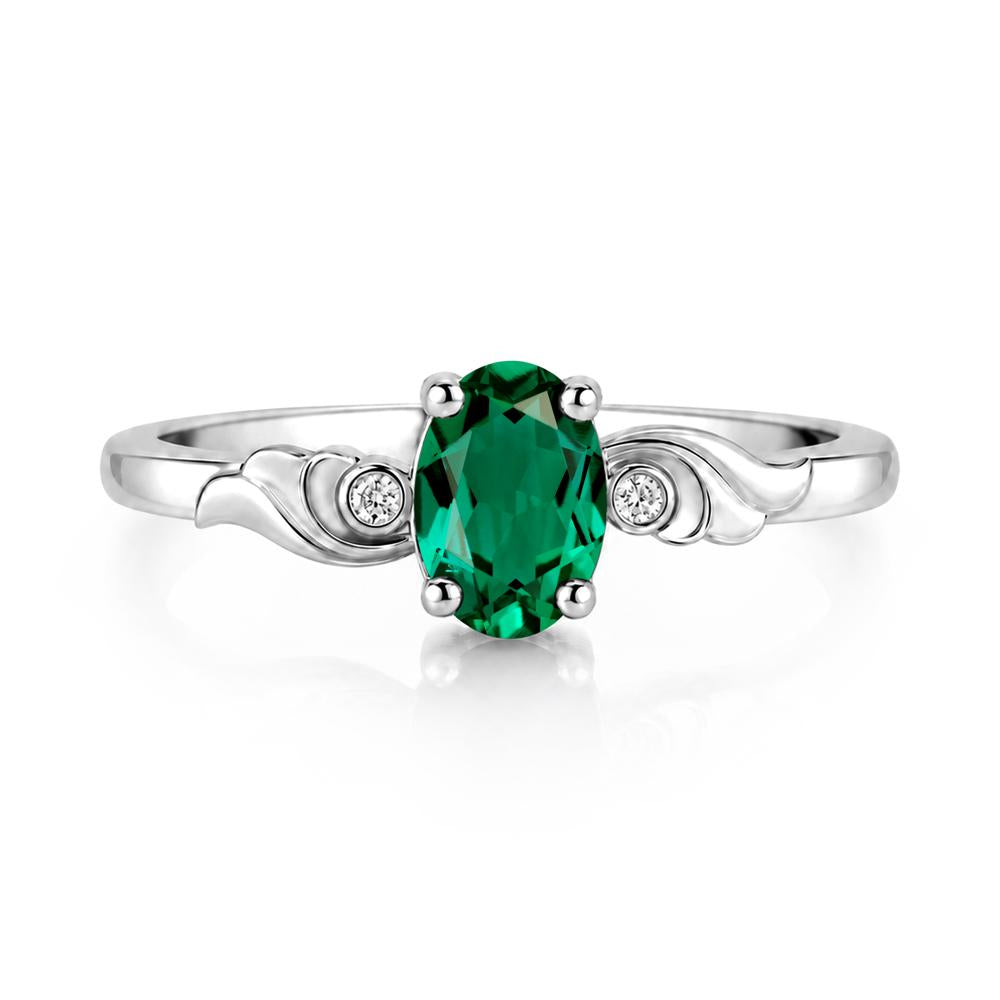 Ocean Wave Oval Shaped Garnet Ring - LUO Jewelry #gemstone_Emerald