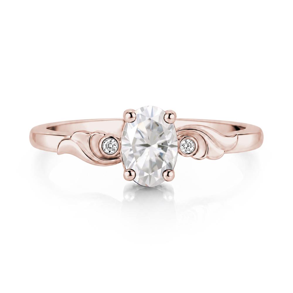 Ocean Wave Oval Shaped Garnet Ring - LUO Jewelry #gemstone_Moissanite