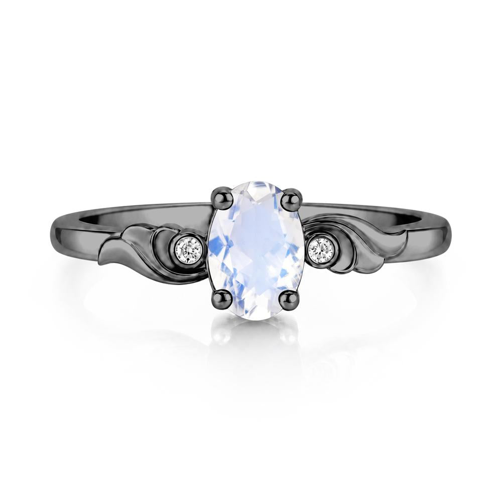 Ocean Wave Oval Shaped Garnet Ring - LUO Jewelry #gemstone_Moonstone
