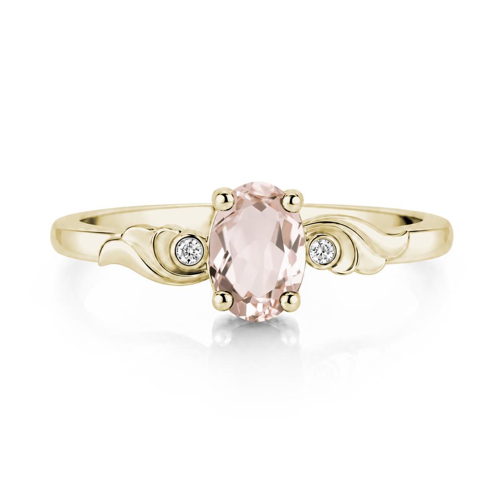 Ocean Wave Oval Shaped Garnet Ring - LUO Jewelry #gemstone_Morganite