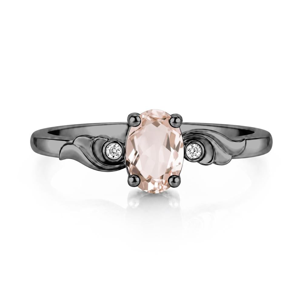 Ocean Wave Oval Shaped Garnet Ring - LUO Jewelry #gemstone_Morganite