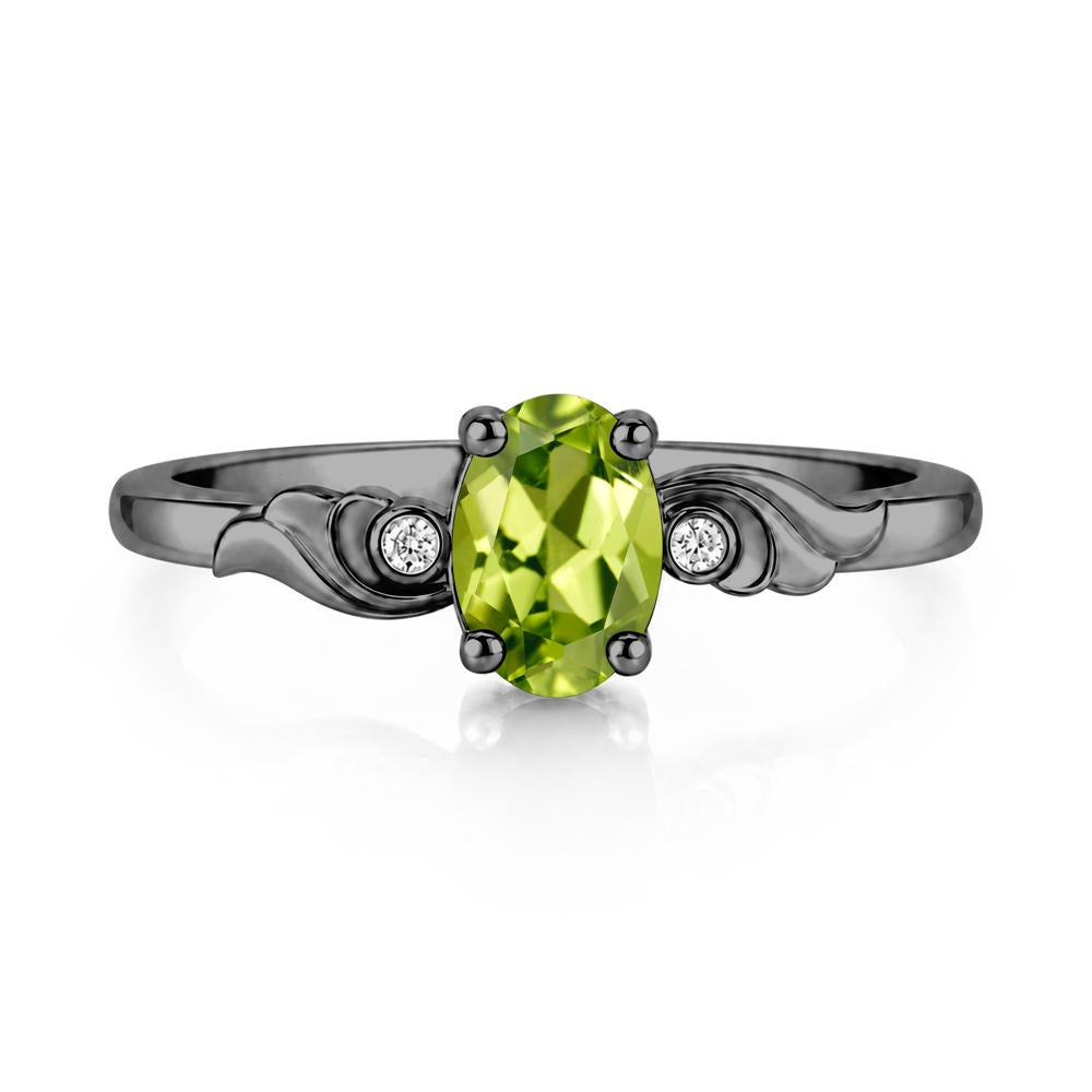 Ocean Wave Oval Shaped Garnet Ring - LUO Jewelry #gemstone_Peridot