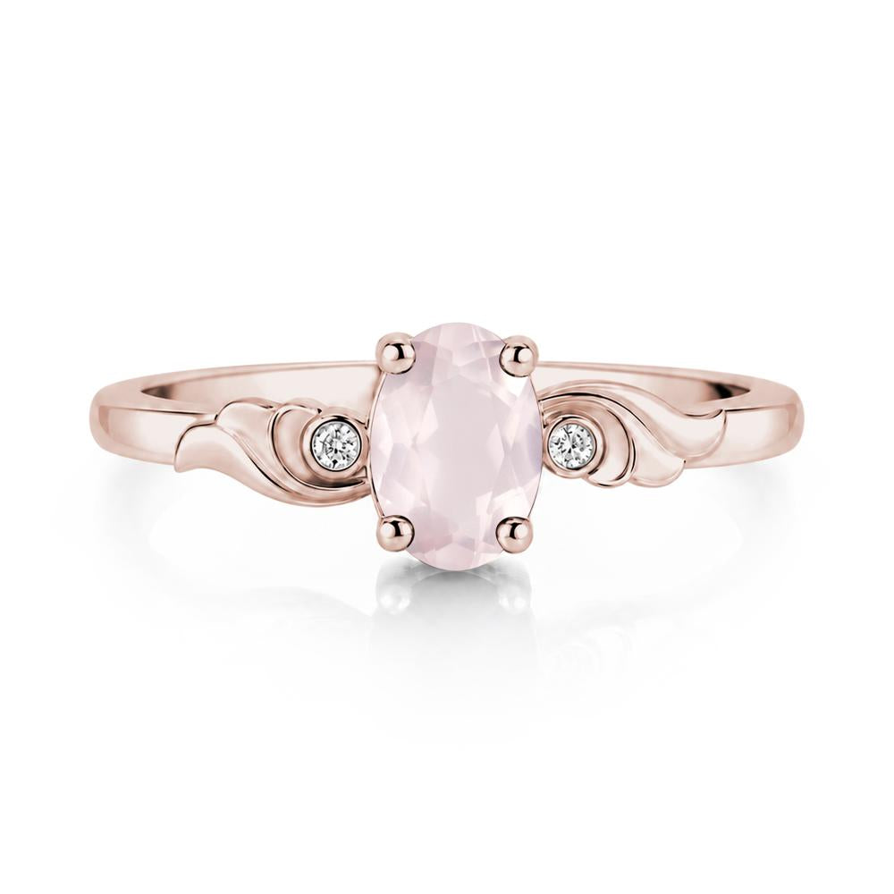 Ocean Wave Oval Shaped Garnet Ring - LUO Jewelry #gemstone_Rose Quartz