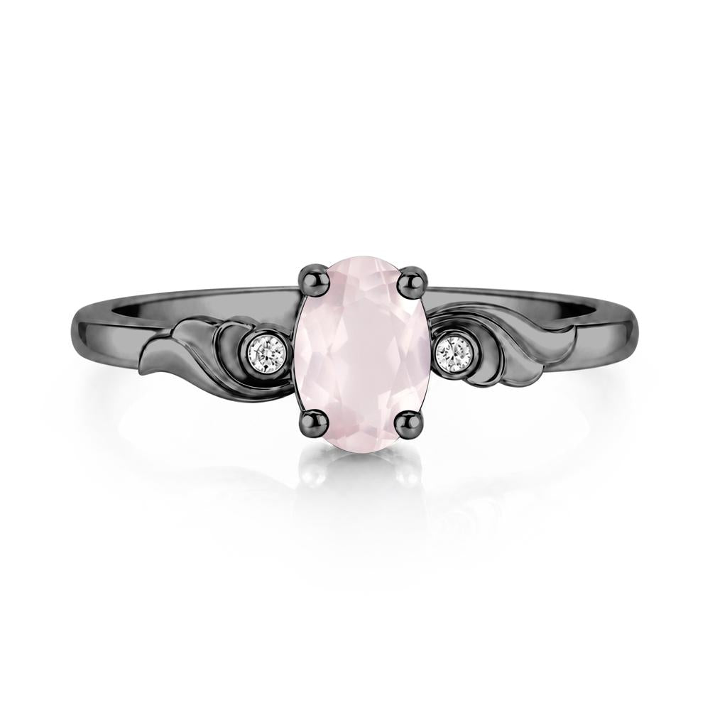 Ocean Wave Oval Shaped Garnet Ring - LUO Jewelry #gemstone_Rose Quartz