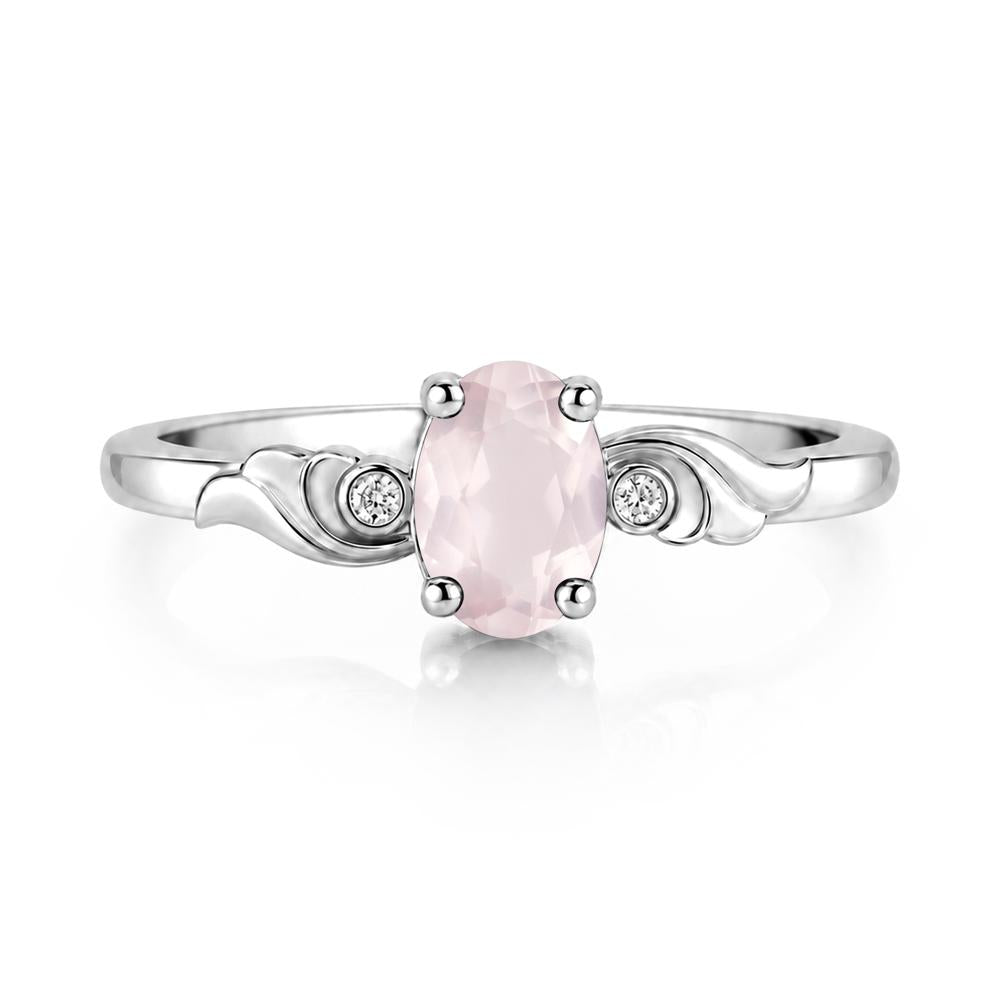 Ocean Wave Oval Shaped Garnet Ring - LUO Jewelry #gemstone_Rose Quartz