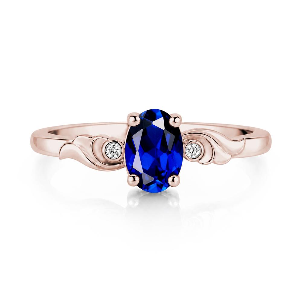 Ocean Wave Oval Shaped Garnet Ring - LUO Jewelry #gemstone_Sapphire
