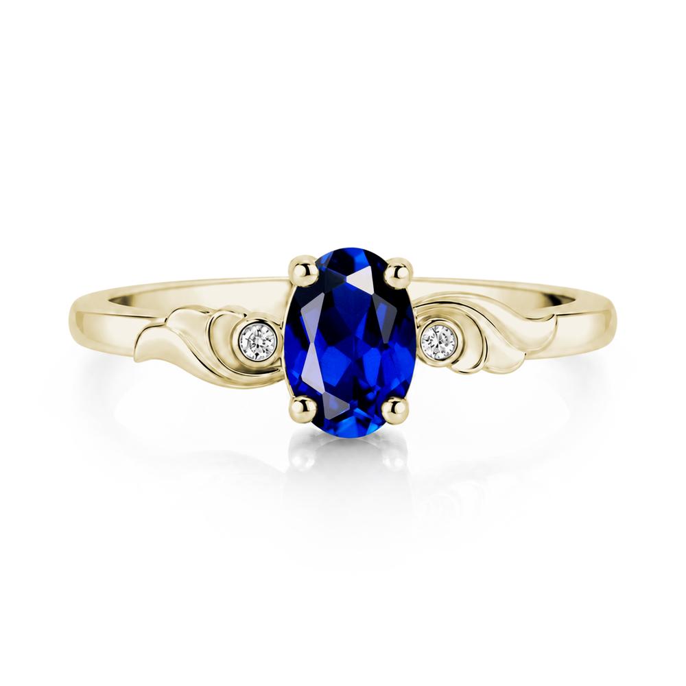 Ocean Wave Oval Shaped Garnet Ring - LUO Jewelry #gemstone_Sapphire