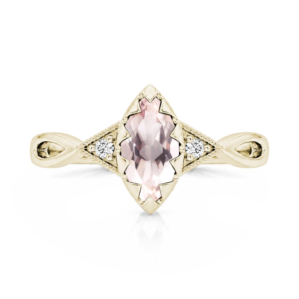Sawtooth Prong Marquise Cut London Blue Topaz Ring - LUO Jewelry #gemstone_Morganite