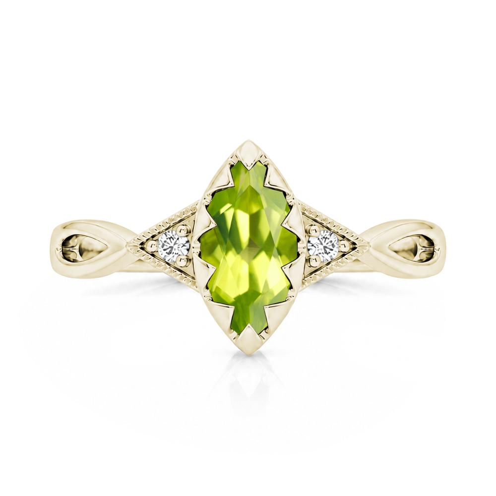 Sawtooth Prong Marquise Cut London Blue Topaz Ring - LUO Jewelry #gemstone_Peridot