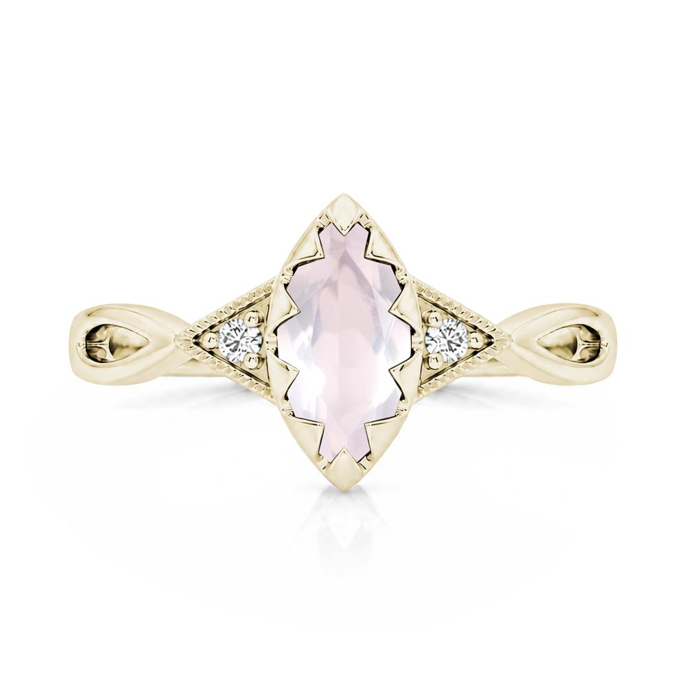 Sawtooth Prong Marquise Cut London Blue Topaz Ring - LUO Jewelry #gemstone_Rose Quartz