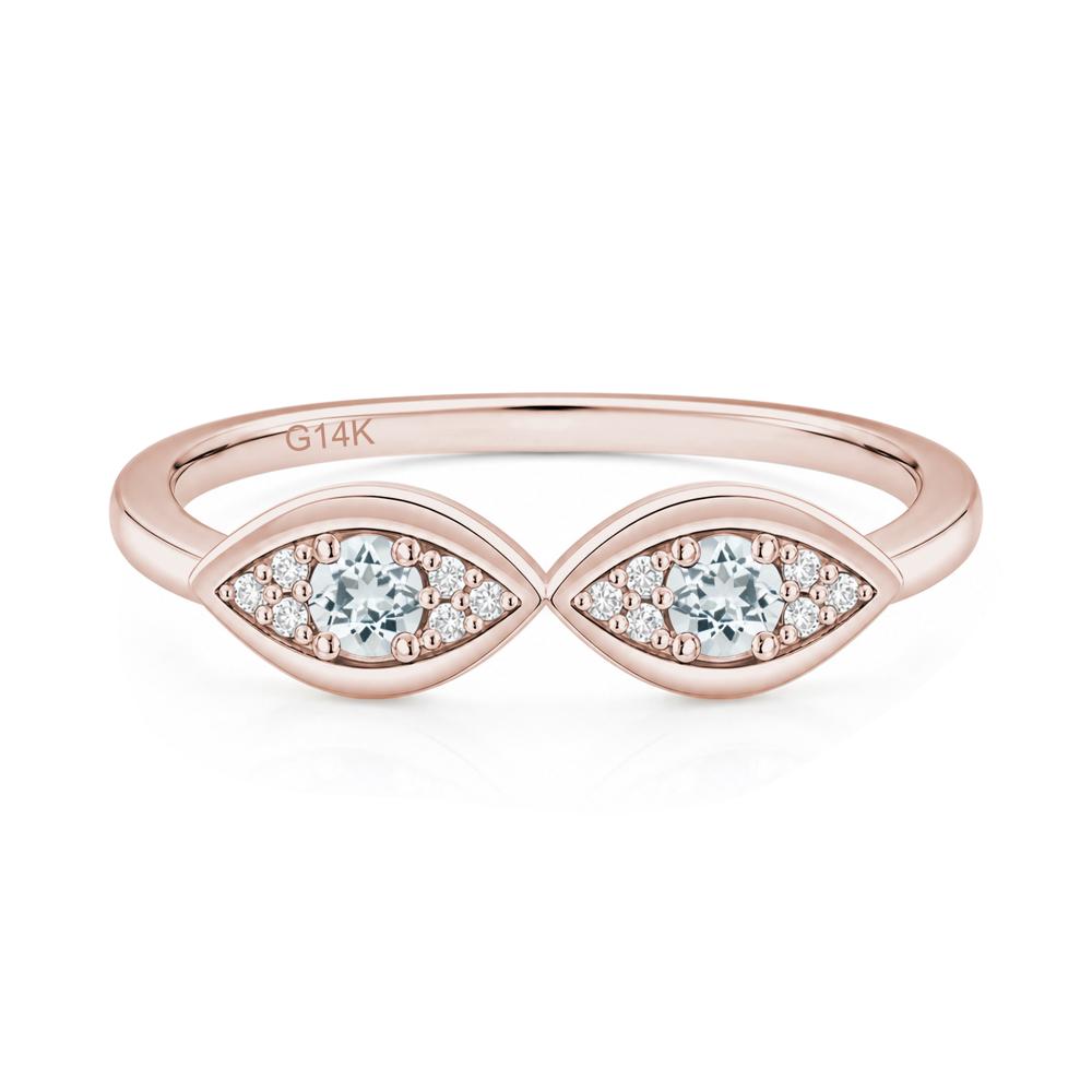 Lucky Emerald Evil Eye Ring - LUO Jewelry #gemstone_Aquamarine