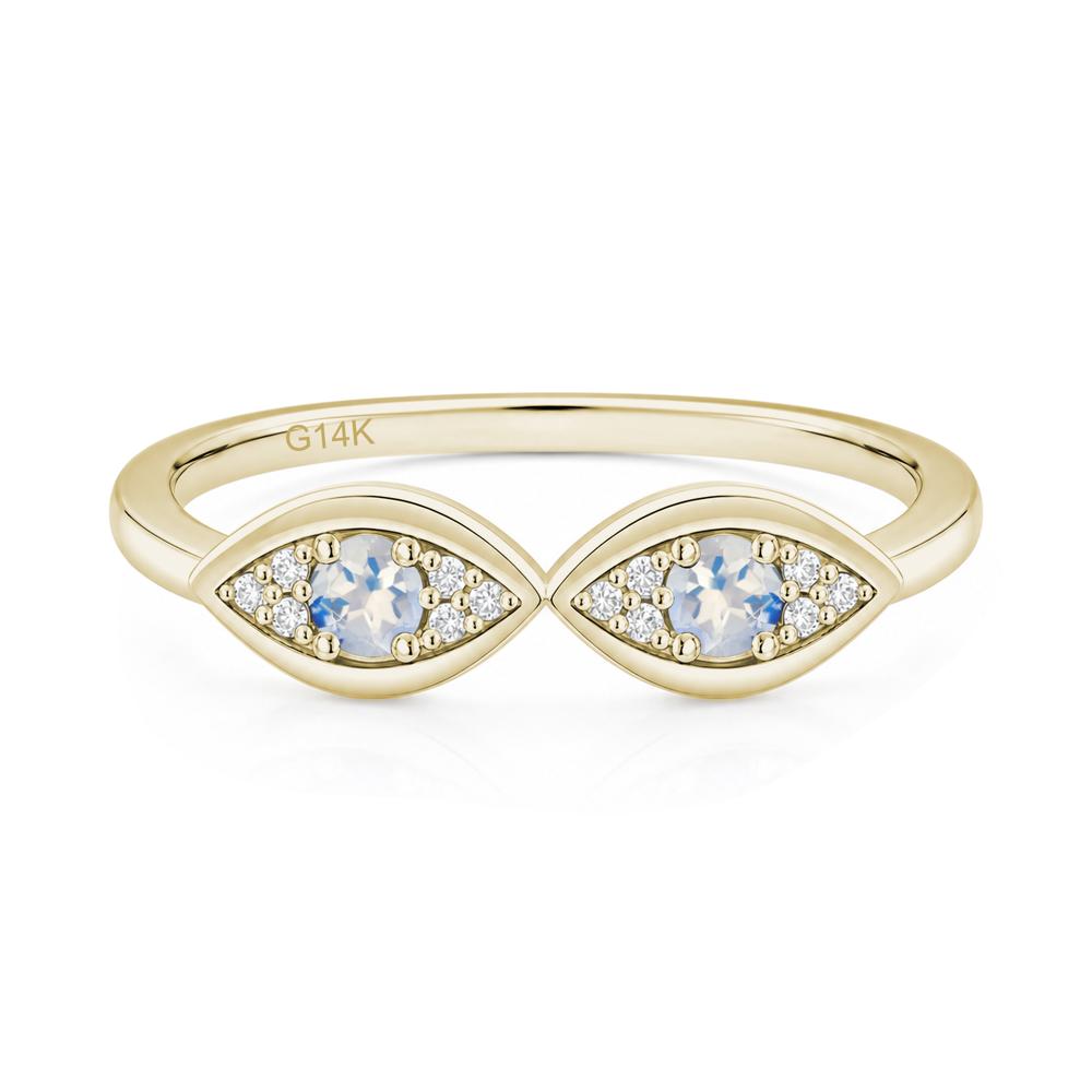 Lucky Emerald Evil Eye Ring - LUO Jewelry #gemstone_Moonstone