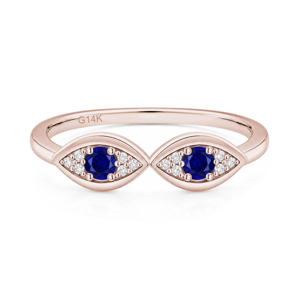 Lucky Emerald Evil Eye Ring - LUO Jewelry #gemstone_Sapphire
