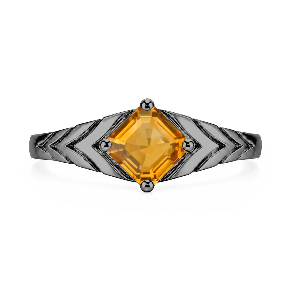 Kite Set Princess Cut Sapphire Statement Ring - LUO Jewelry #gemstone_Citrine