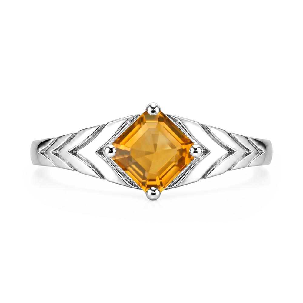 Kite Set Princess Cut Sapphire Statement Ring - LUO Jewelry #gemstone_Citrine