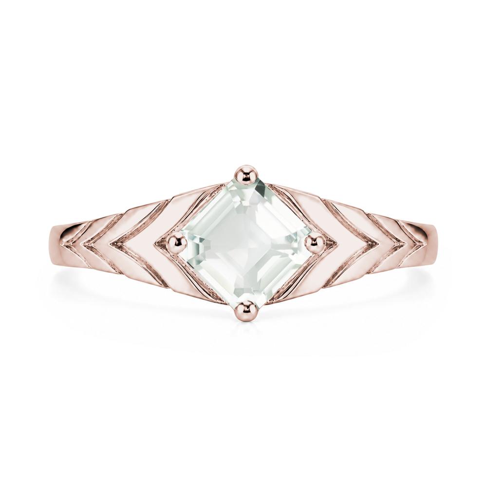 Kite Set Princess Cut Sapphire Statement Ring - LUO Jewelry #gemstone_Green Amethyst