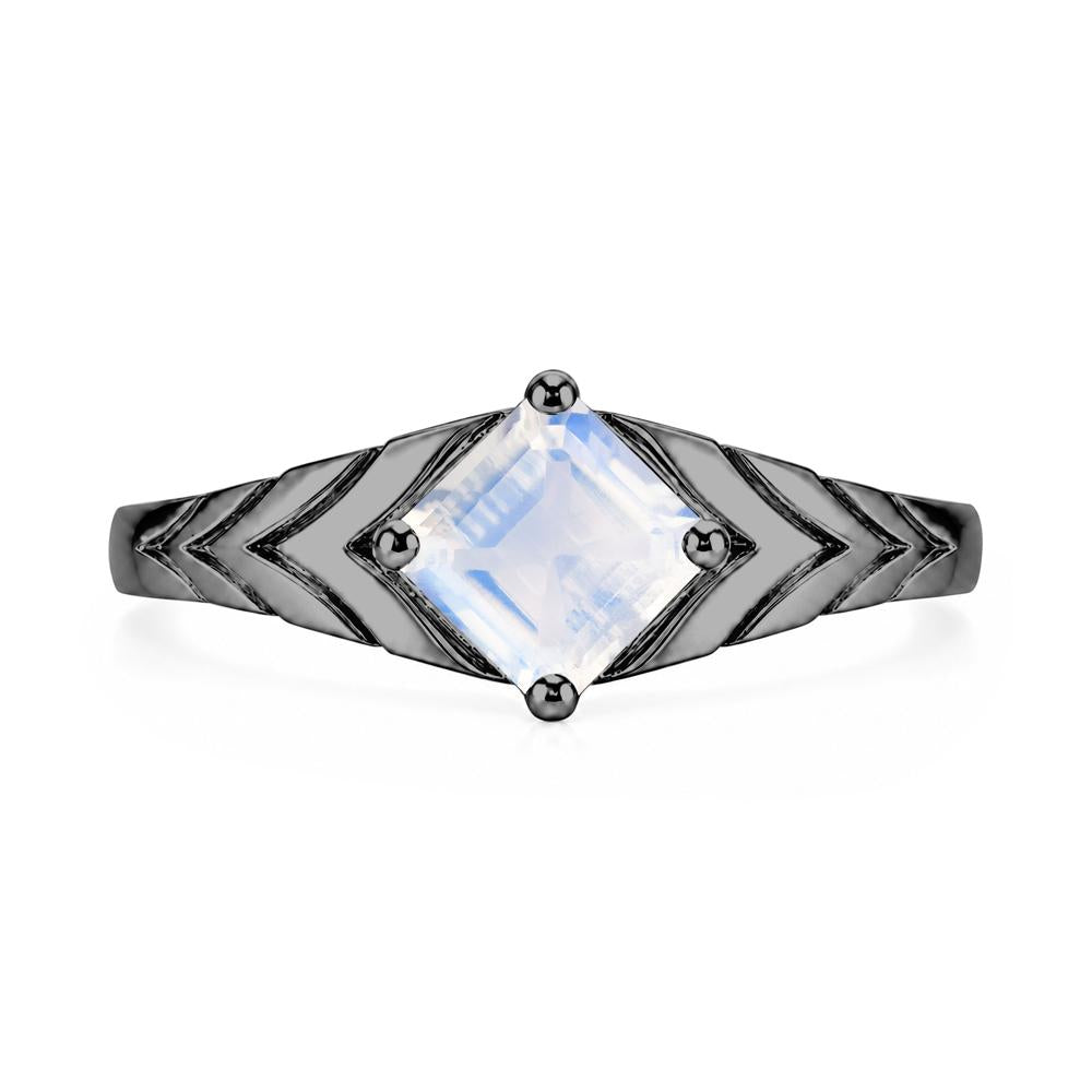 Kite Set Princess Cut Sapphire Statement Ring - LUO Jewelry #gemstone_Moonstone