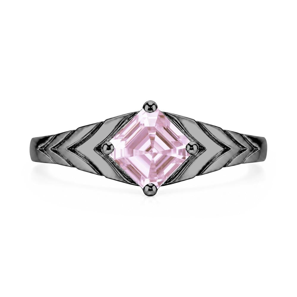 Kite Set Princess Cut Sapphire Statement Ring - LUO Jewelry #gemstone_Pink Cubic Zirconia