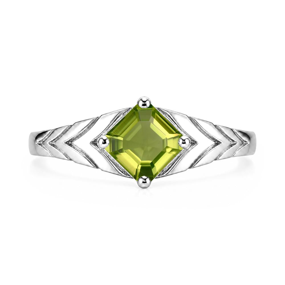 Kite Set Princess Cut Sapphire Statement Ring - LUO Jewelry #gemstone_Peridot