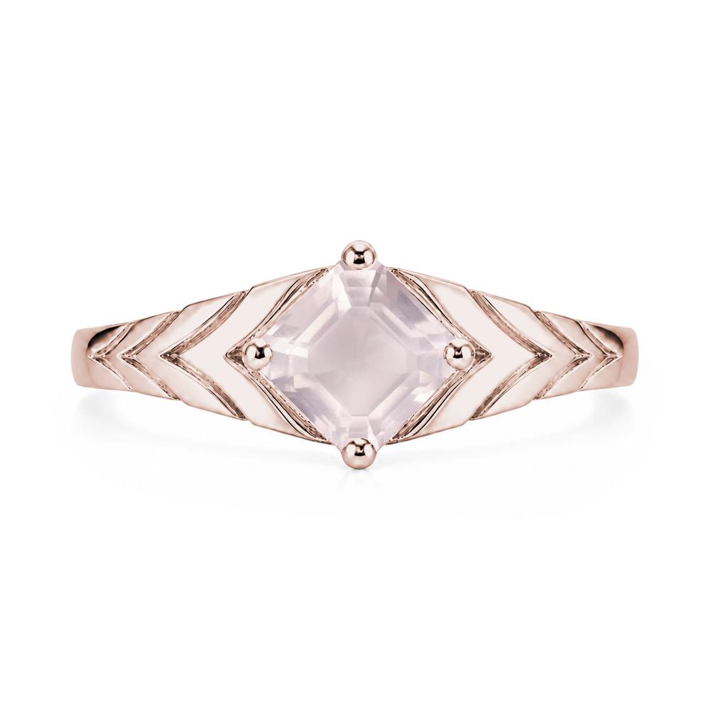 Kite Set Princess Cut Sapphire Statement Ring - LUO Jewelry #gemstone_Rose Quartz