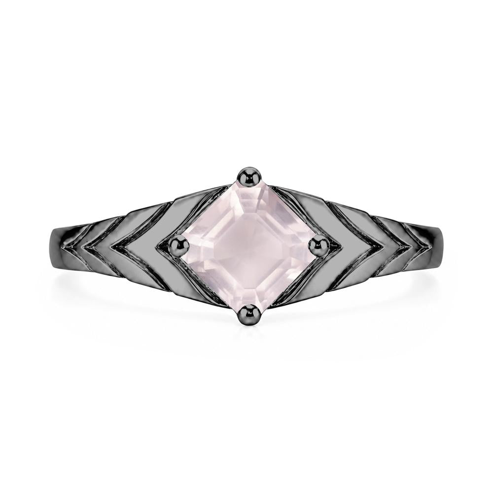 Kite Set Princess Cut Sapphire Statement Ring - LUO Jewelry #gemstone_Rose Quartz