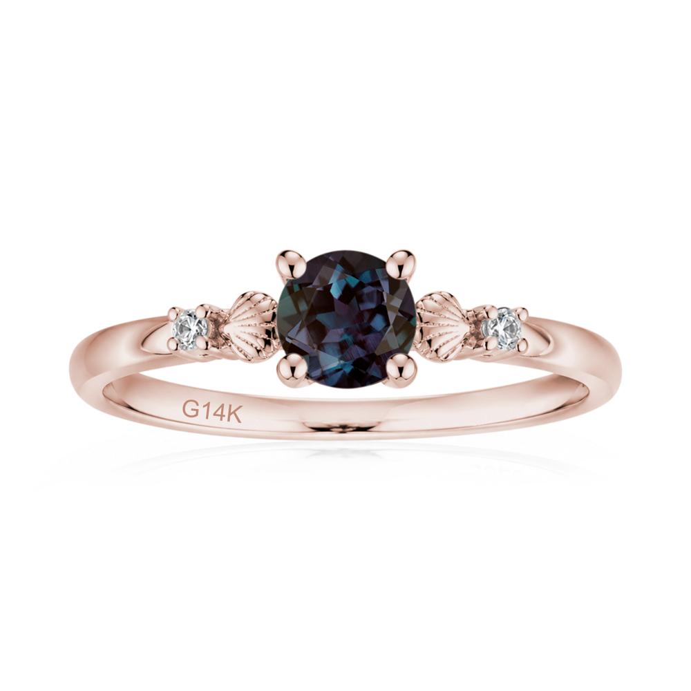 Round Shaped Amethyst Conch Ring - LUO Jewelry #gemstone_Alexandrite