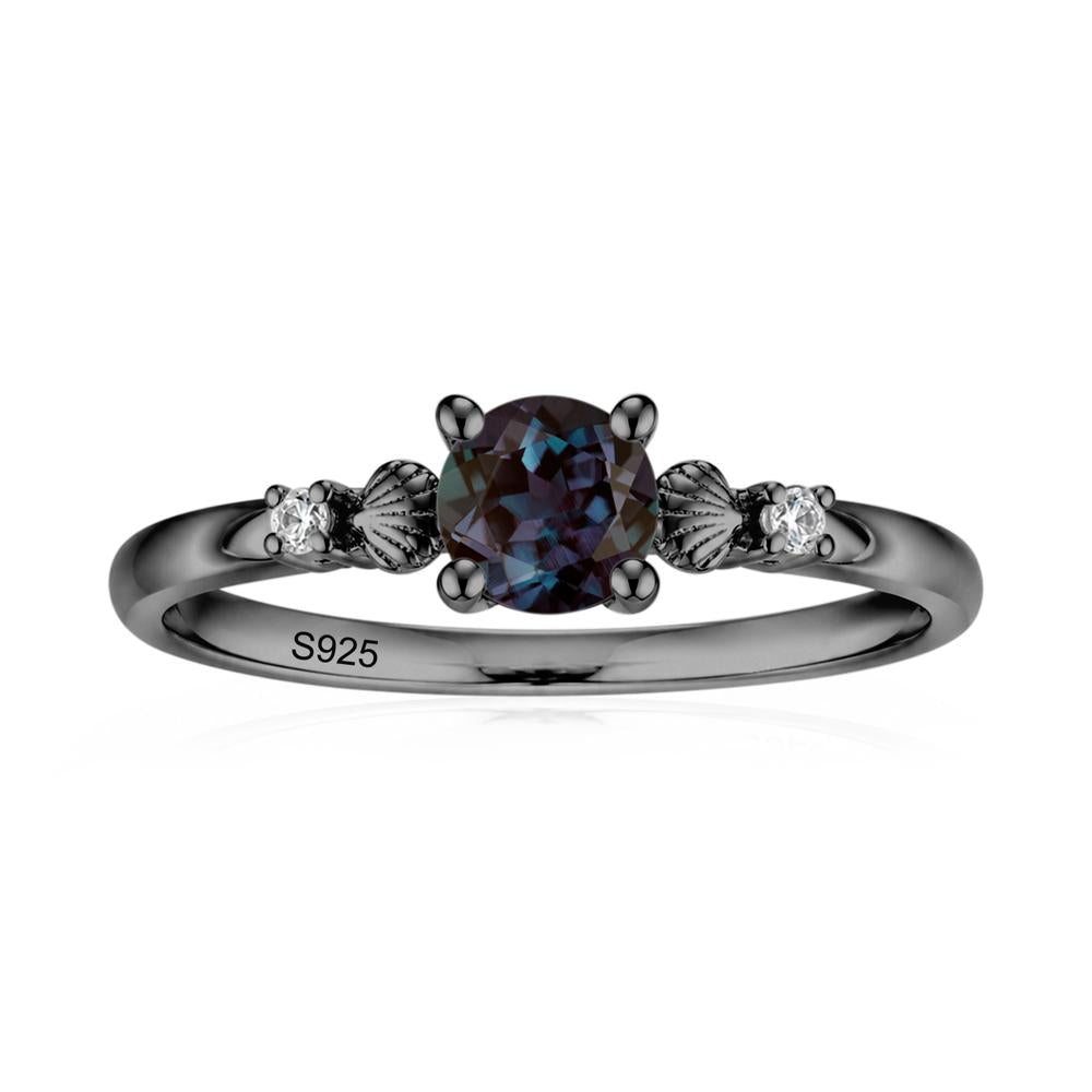 Round Shaped Amethyst Conch Ring - LUO Jewelry #gemstone_Alexandrite