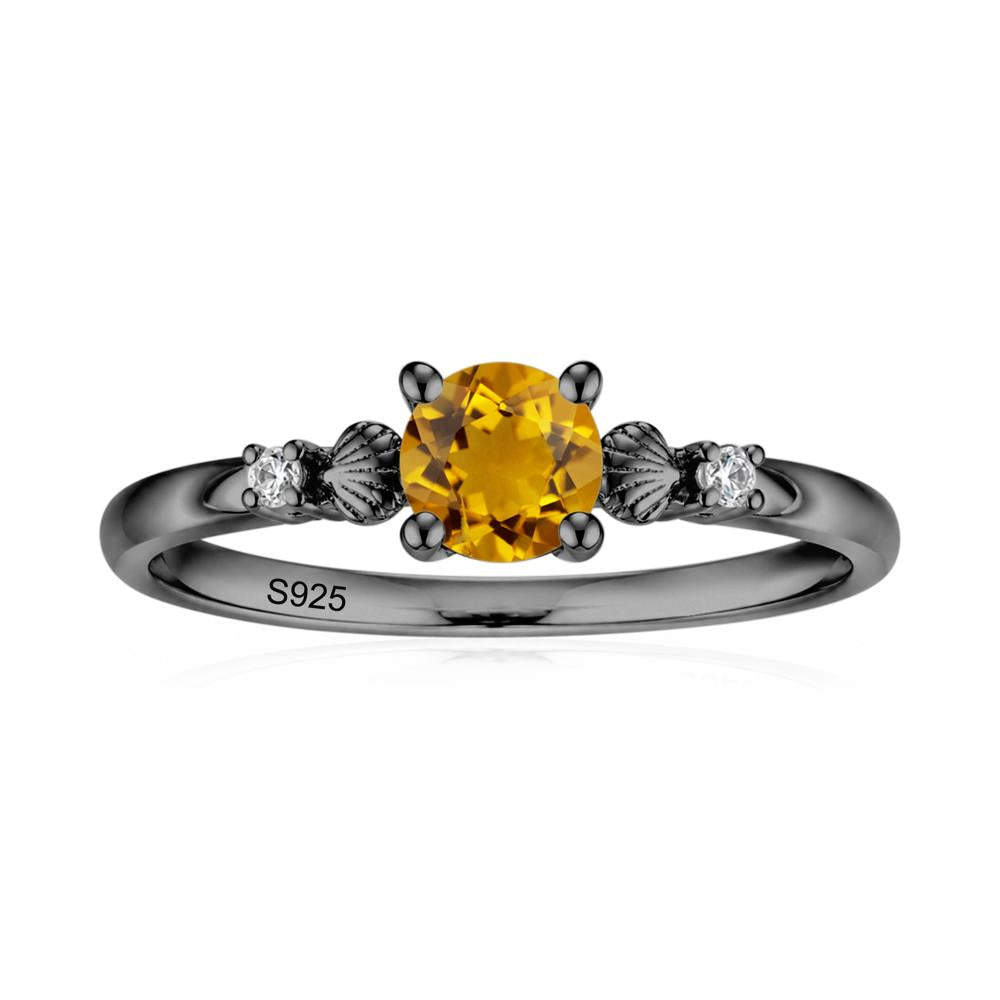 Round Shaped Amethyst Conch Ring - LUO Jewelry #gemstone_Citrine