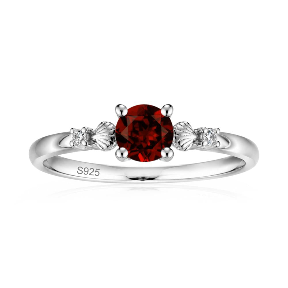Round Shaped Amethyst Conch Ring - LUO Jewelry #gemstone_Garnet