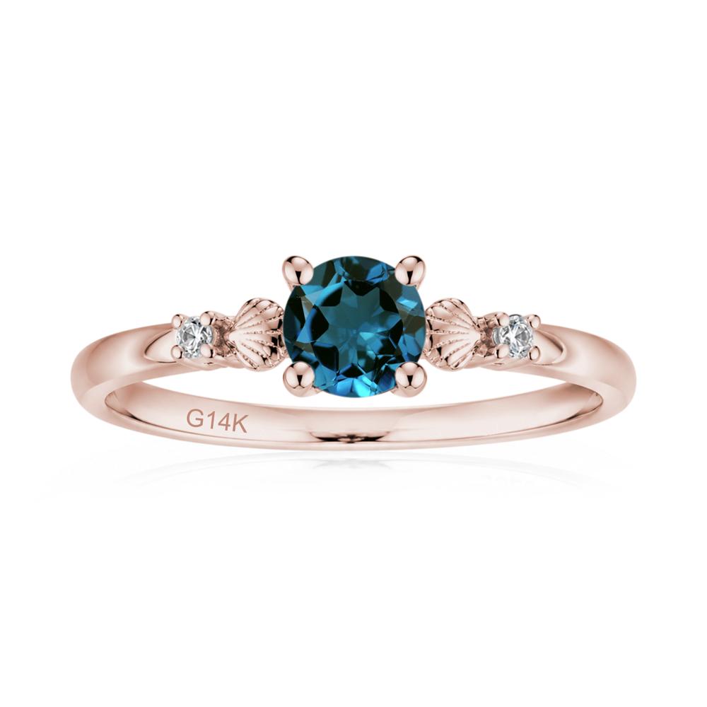 Round Shaped Amethyst Conch Ring - LUO Jewelry #gemstone_London Blue Topaz