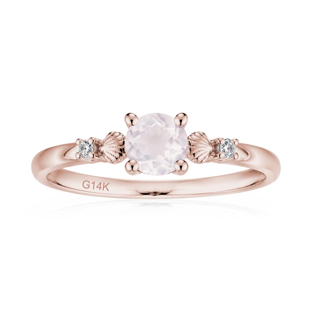 Round Shaped Amethyst Conch Ring - LUO Jewelry #gemstone_Rose Quartz