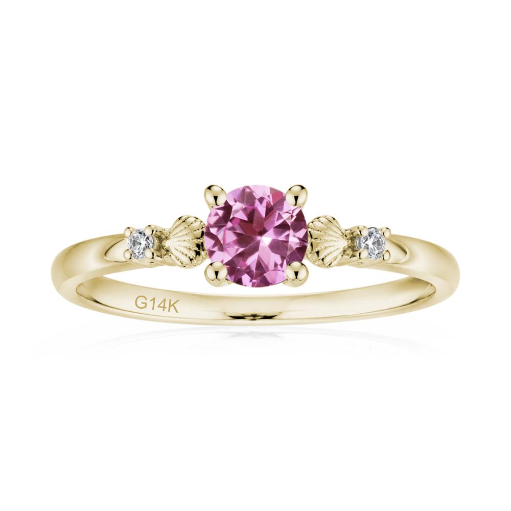 Round Shaped Amethyst Conch Ring - LUO Jewelry #gemstone_Pink Sapphire