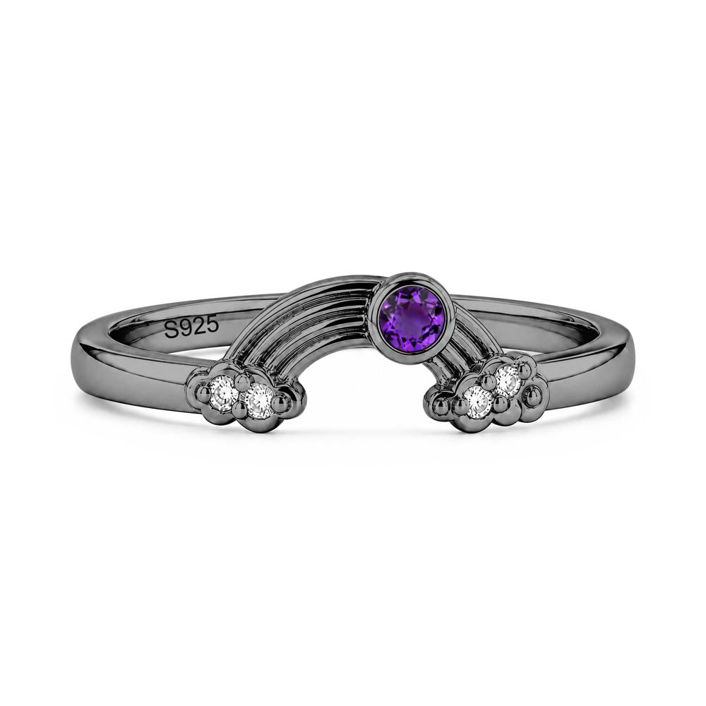 Petite Emerald Cute Rainbow Ring - LUO Jewelry #gemstone_Amethyst