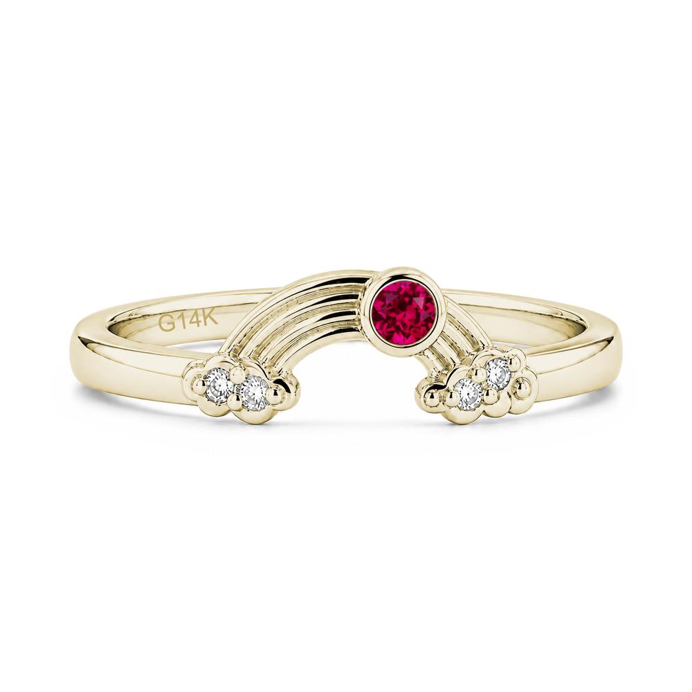 Petite Emerald Cute Rainbow Ring - LUO Jewelry #gemstone_Ruby
