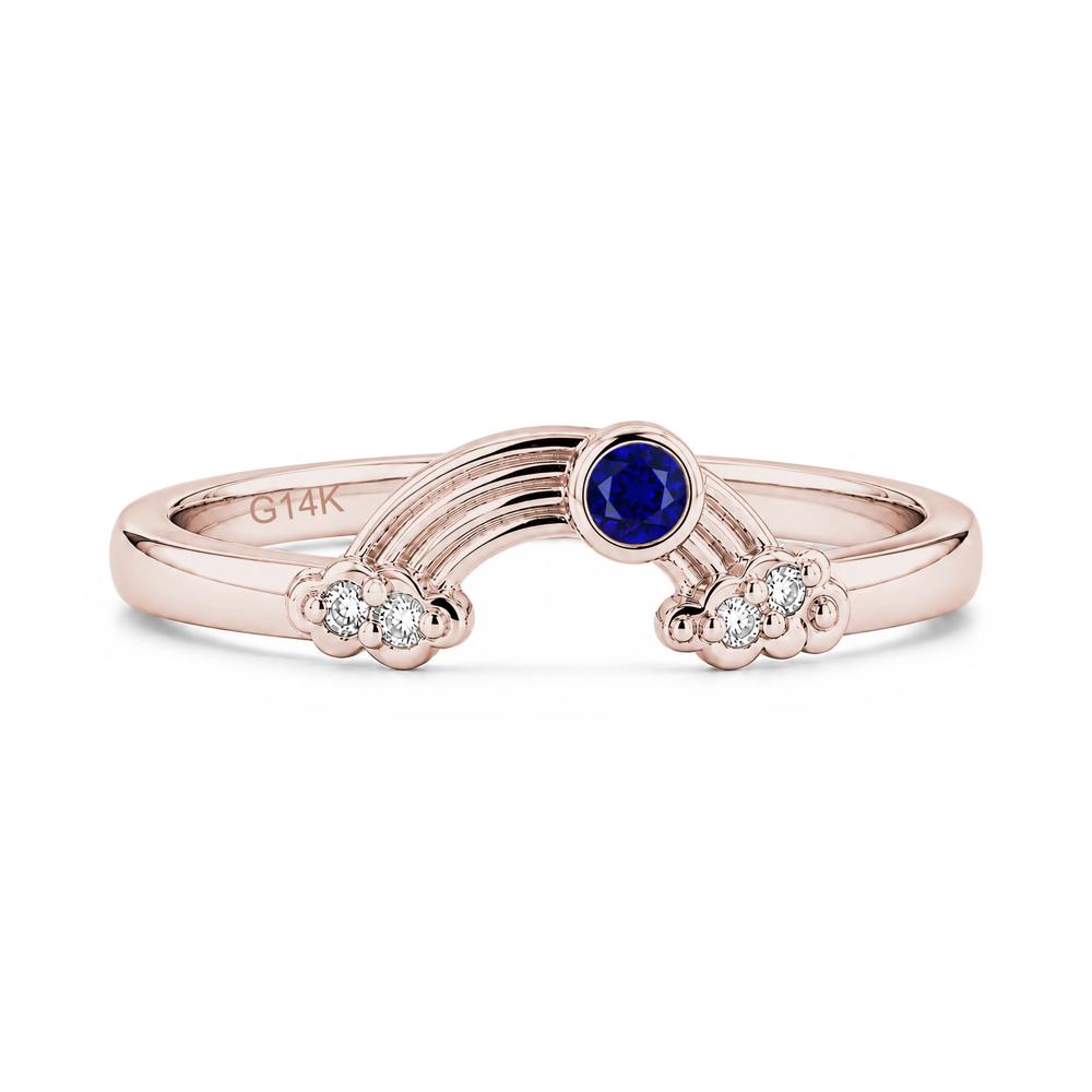 Petite Emerald Cute Rainbow Ring - LUO Jewelry #gemstone_Sapphire