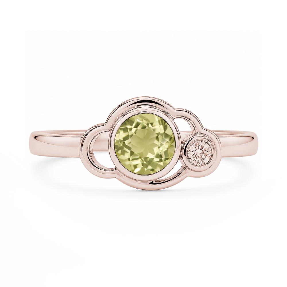 Bezel Setting Two Stone Black Spinel Cloud Ring - LUO Jewelry #gemstone_Lemon Quartz