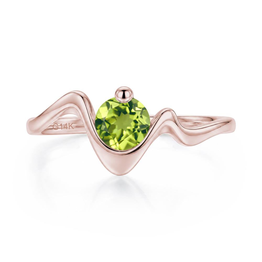 Round Shaped Amethyst Twisted Wave Ring - LUO Jewelry #gemstone_Peridot