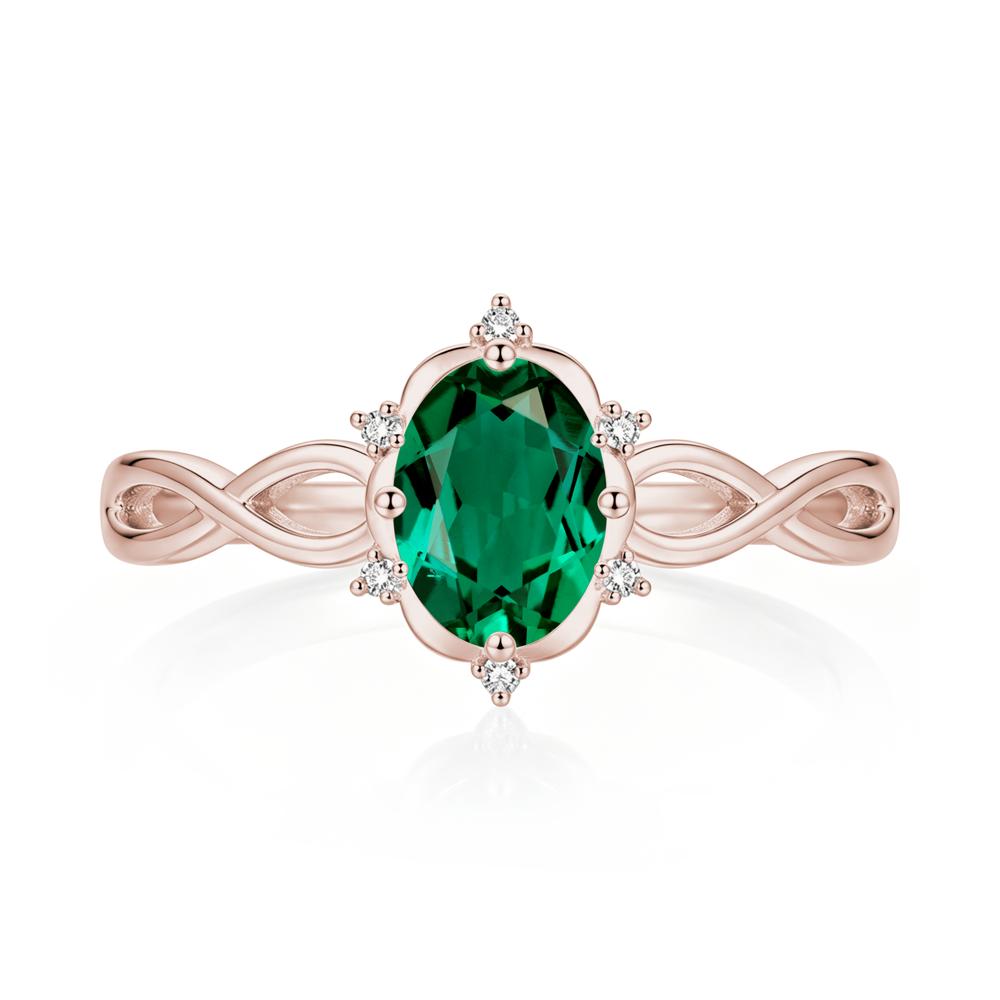 Amethyst Halo Twisted Infinity Ring - LUO Jewelry #gemstone_Emerald