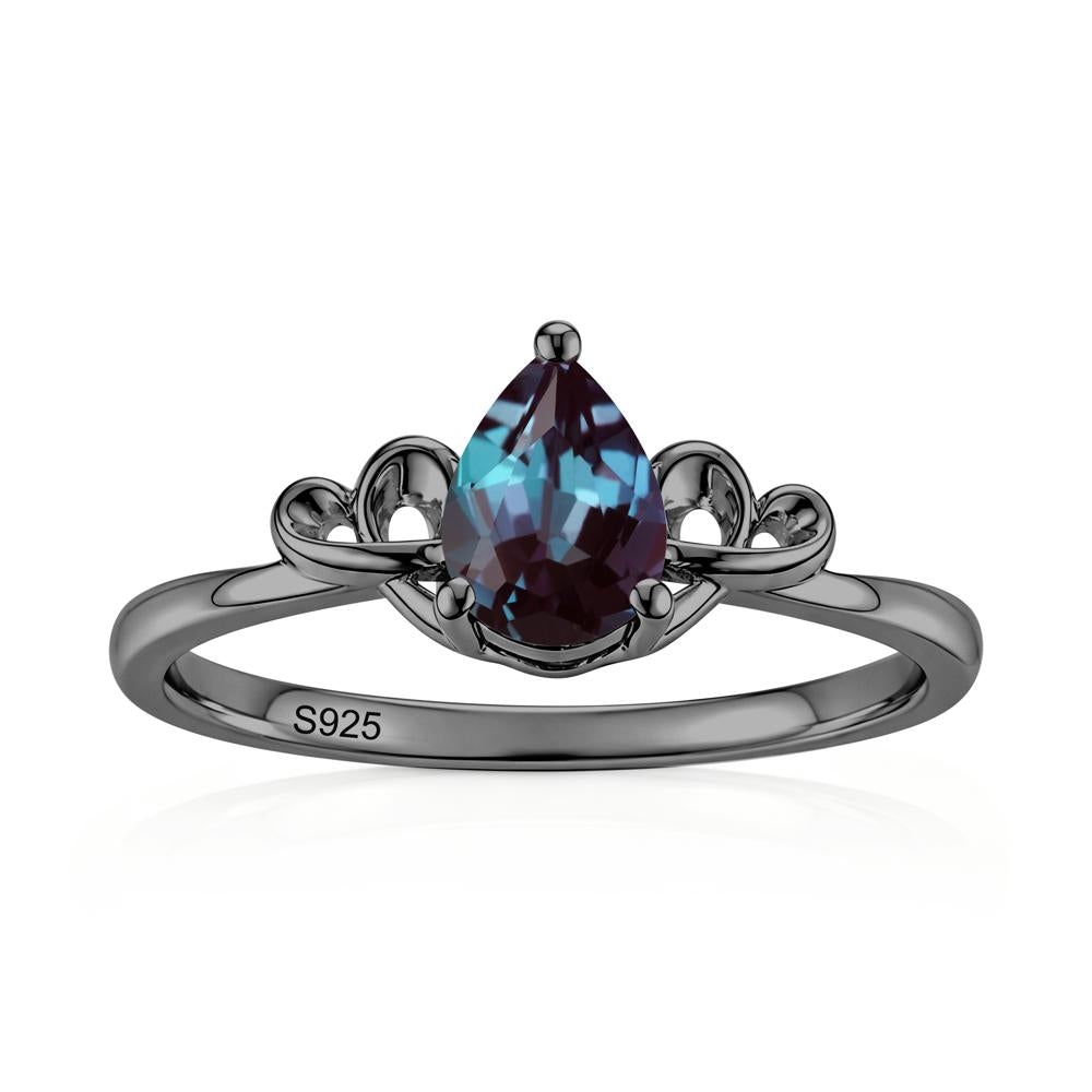 Love Knot Pear Shaped Sapphire Ring - LUO Jewelry #gemstone_Alexandrite