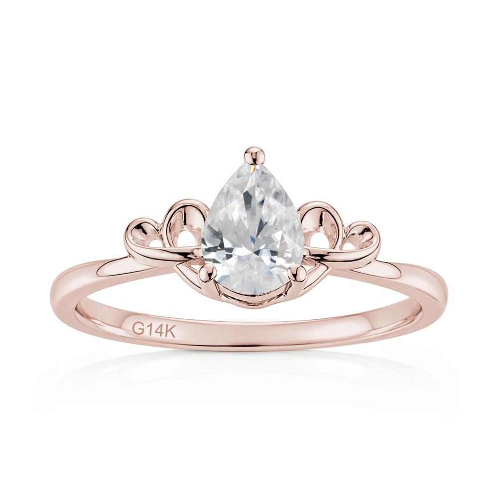 Love Knot Pear Shaped Sapphire Ring - LUO Jewelry #gemstone_Cubic Zirconia