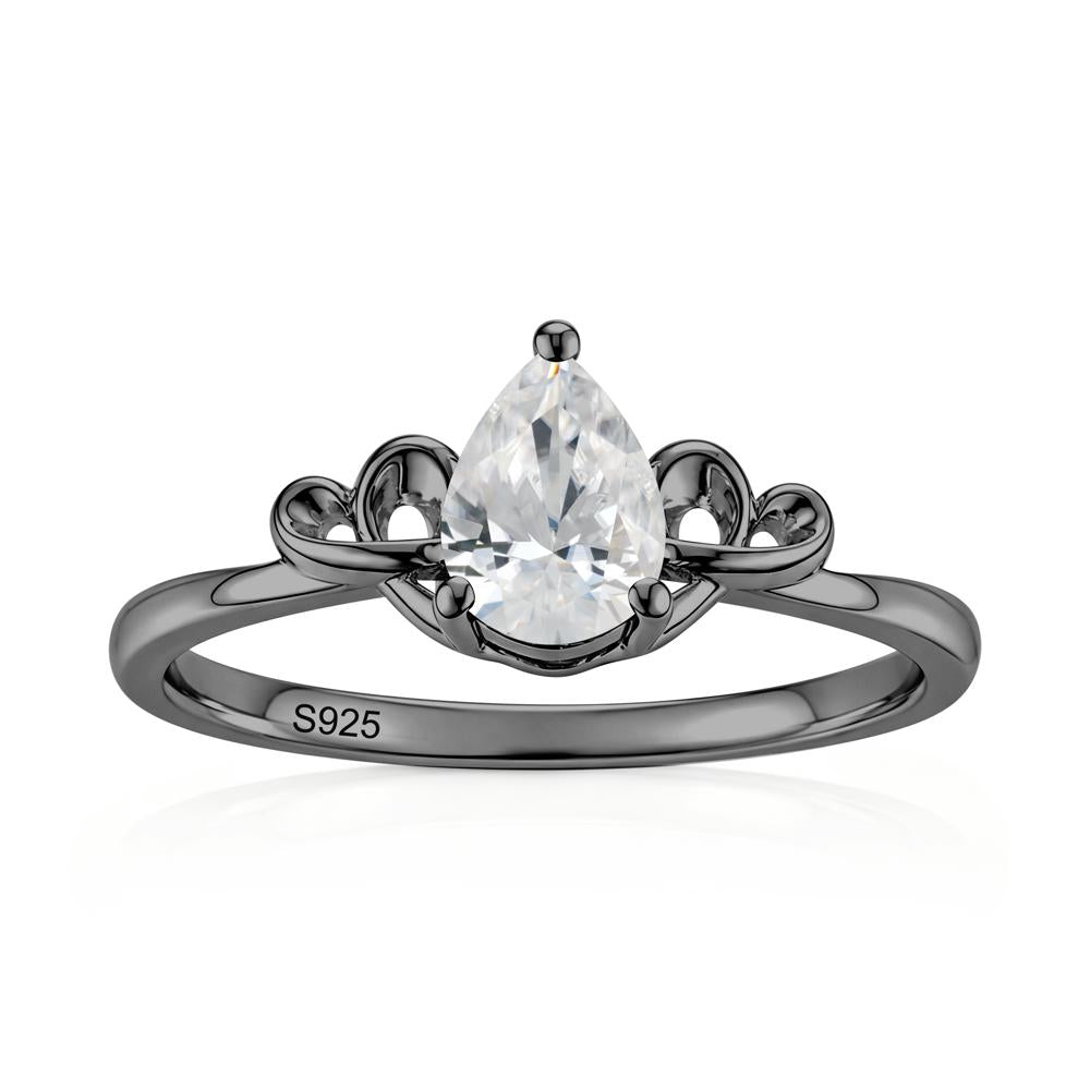 Love Knot Pear Shaped Sapphire Ring - LUO Jewelry #gemstone_Cubic Zirconia