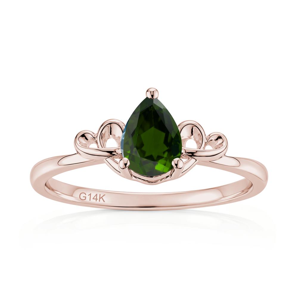 Love Knot Pear Shaped Sapphire Ring - LUO Jewelry #gemstone_Diopside