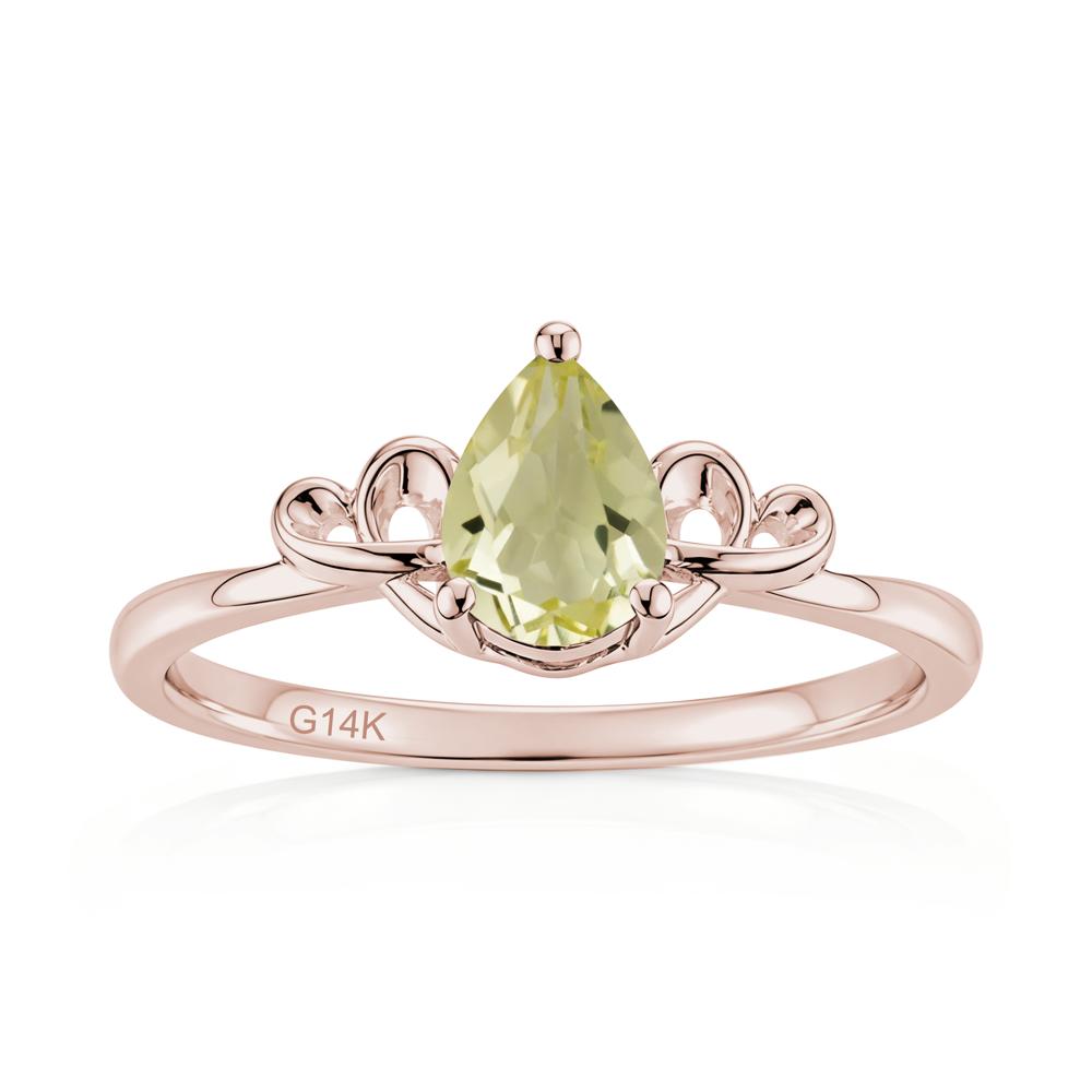 Love Knot Pear Shaped Sapphire Ring - LUO Jewelry #gemstone_Lemon Quartz