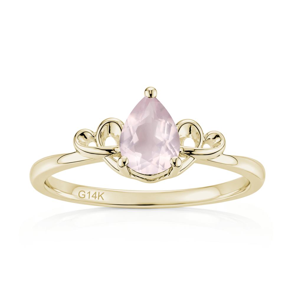 Love Knot Pear Shaped Sapphire Ring - LUO Jewelry #gemstone_Rose Quartz