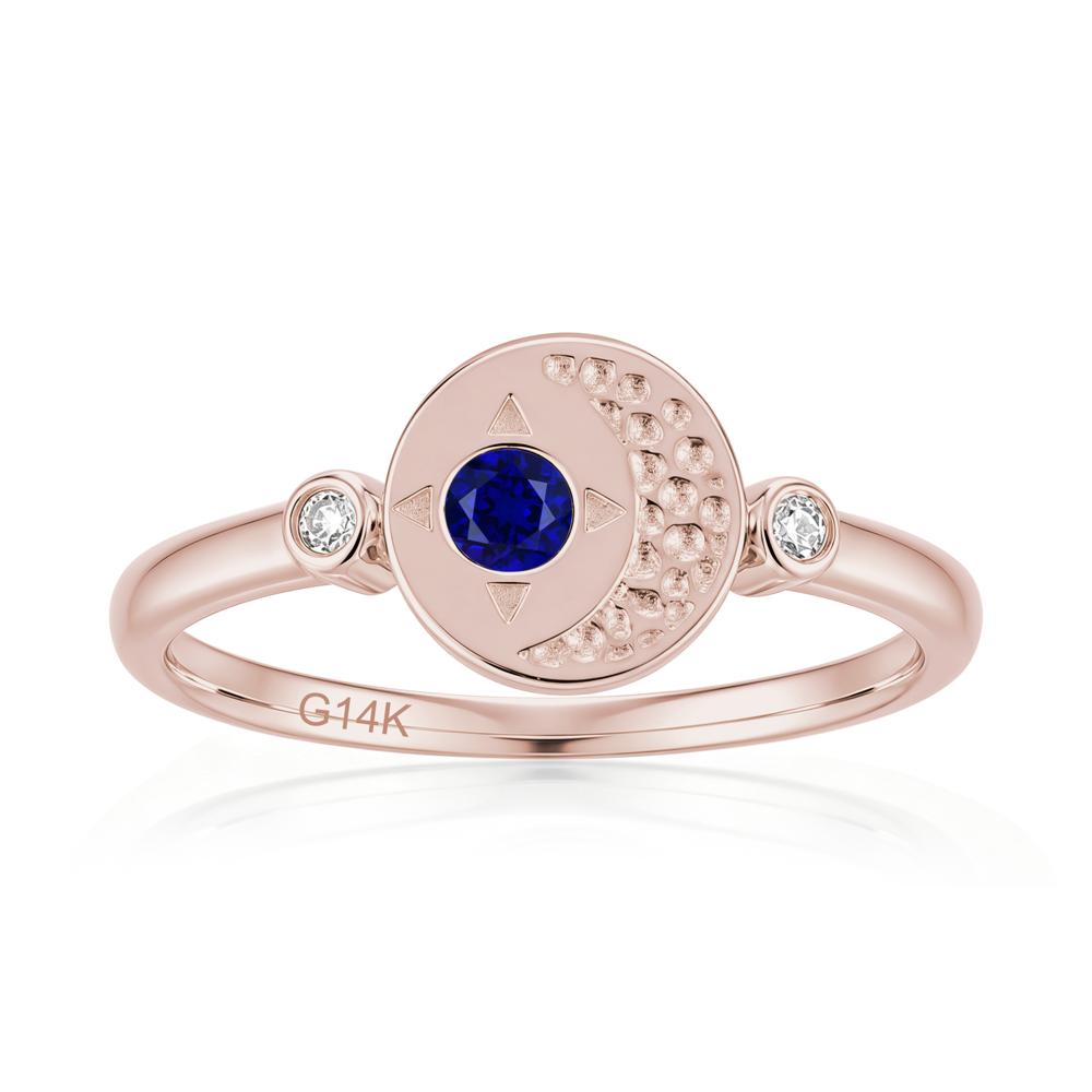 Petite Emerald Star and Moon Ring - LUO Jewelry #gemstone_Sapphire