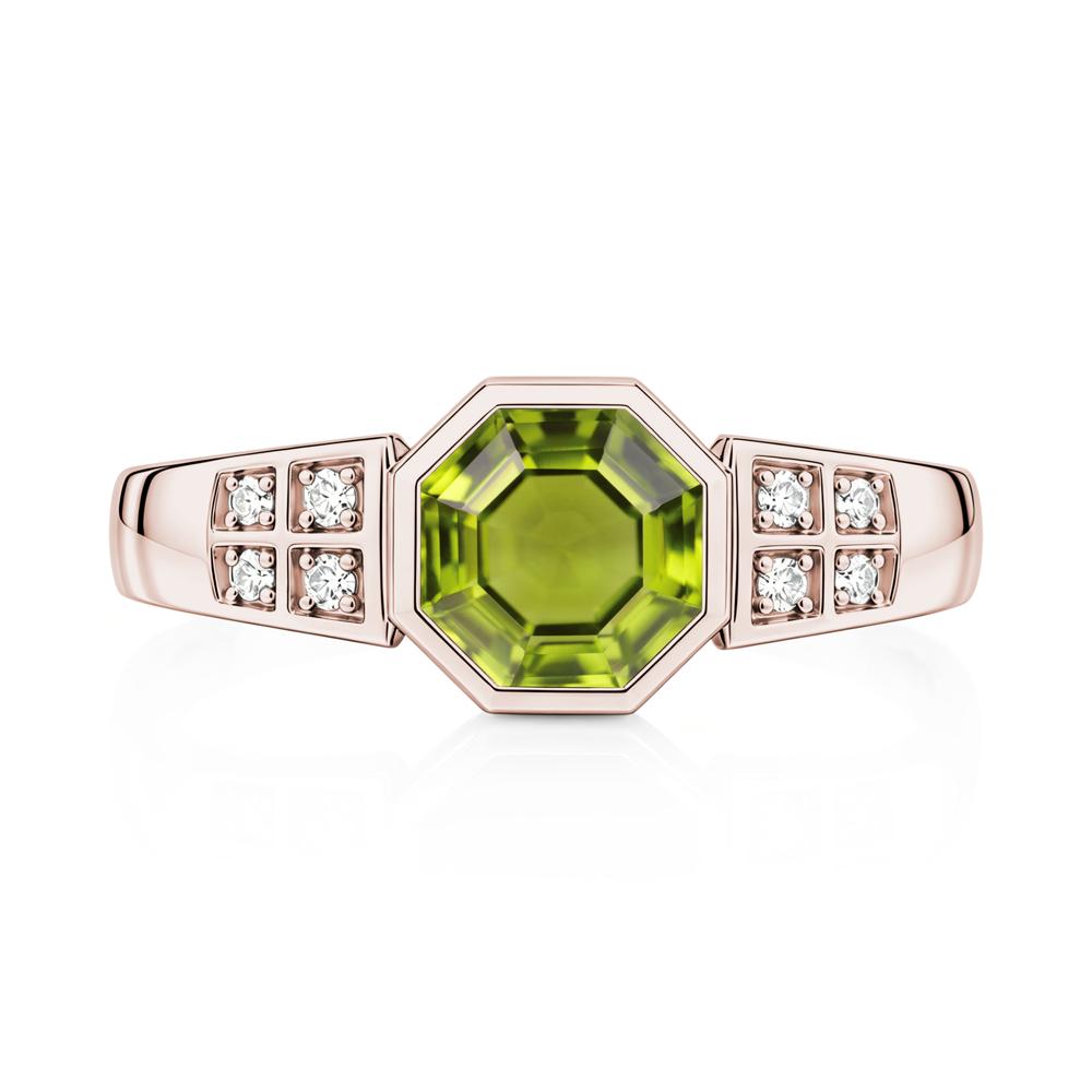 Bezel Setting Octagon London Blue Topaz Ring - LUO Jewelry #gemstone_Peridot