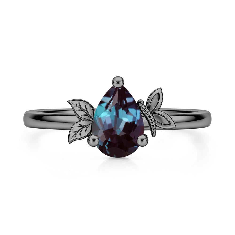 Leaf Butterfly Nature Inspired Emerald Ring - LUO Jewelry #gemstone_Alexandrite