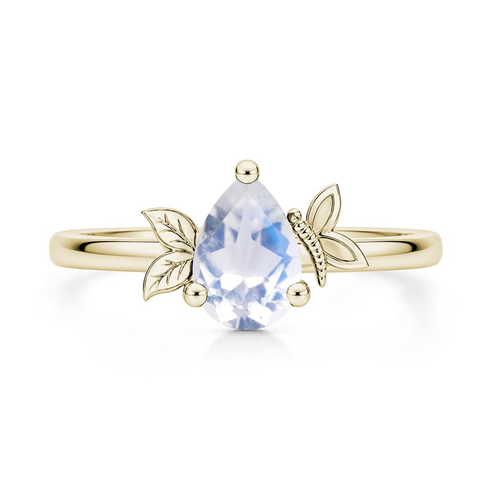 Leaf Butterfly Nature Inspired Emerald Ring - LUO Jewelry #gemstone_Moonstone