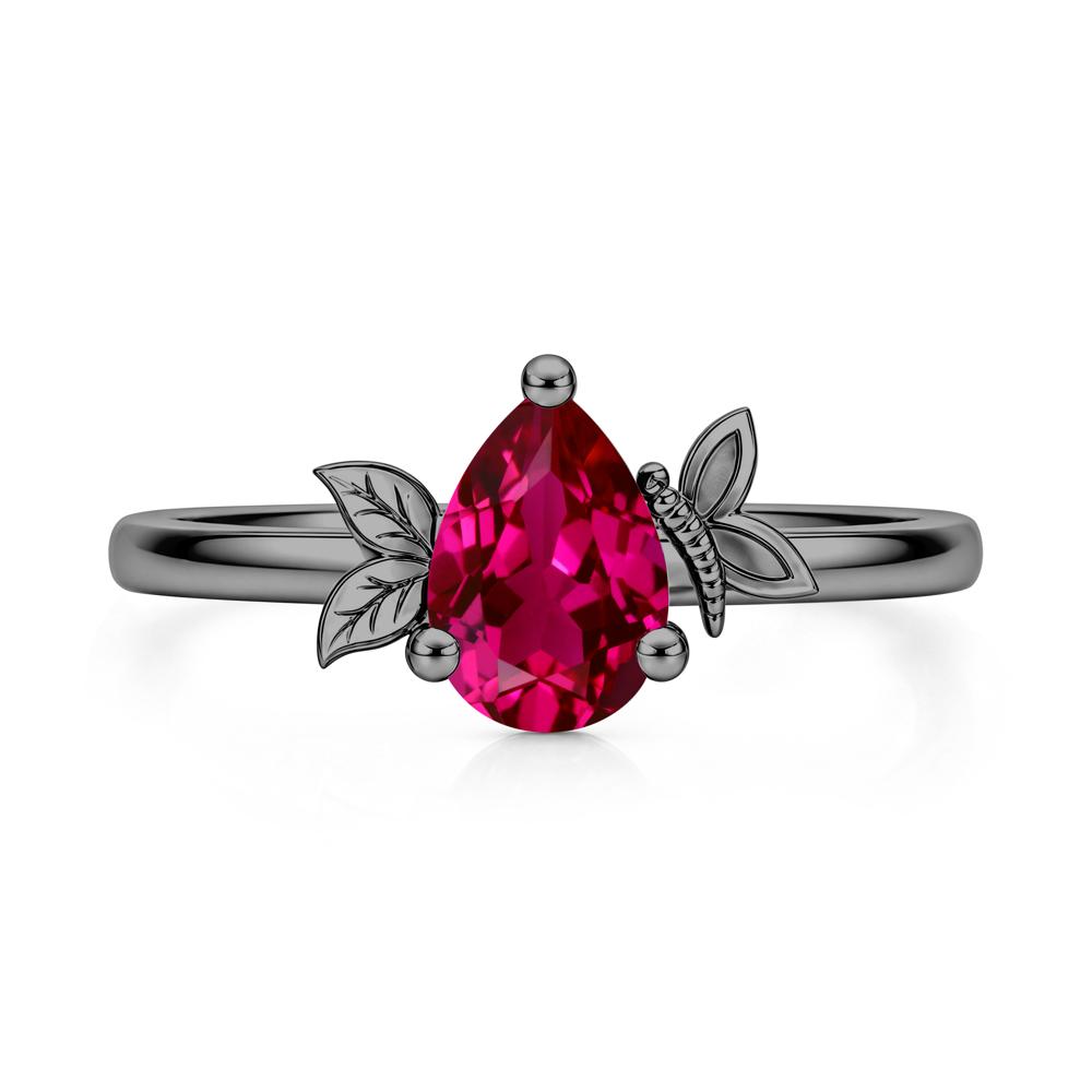 Leaf Butterfly Nature Inspired Emerald Ring - LUO Jewelry #gemstone_Ruby