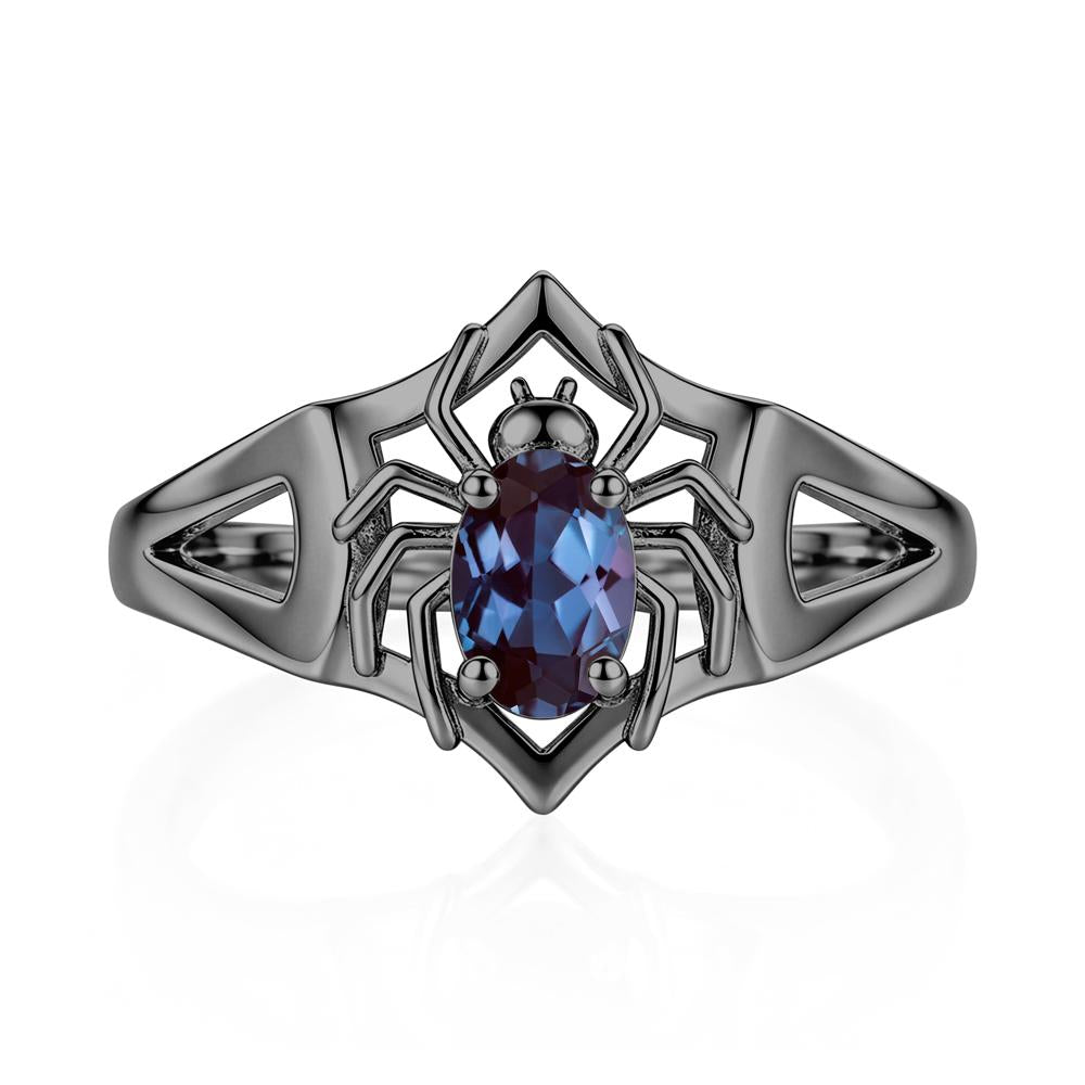 Gothic Rose Quartz Dark Spider Ring - LUO Jewelry #gemstone_Alexandrite